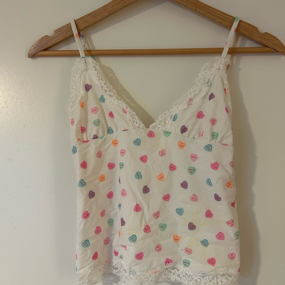 SKIMS Valentine Lace Trim Cami